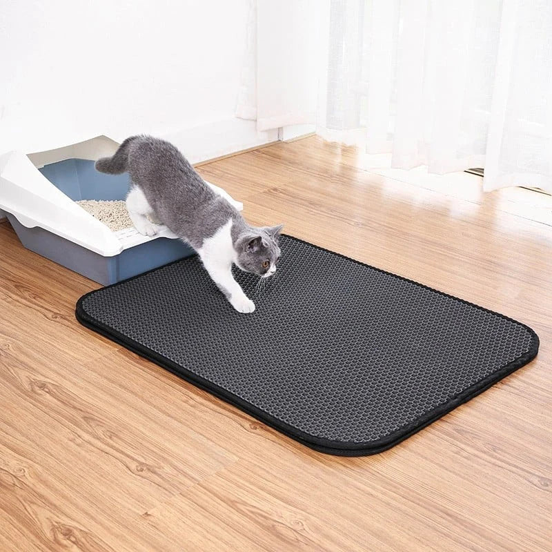 BowLift | Soft Waterproof Litter Mat – Easy Clean Kitty Litter Floor Mat for a Tidy Home