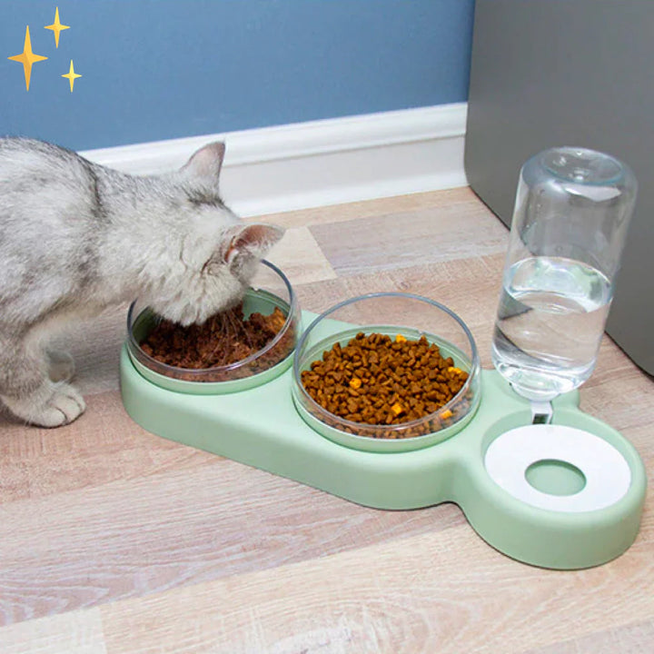 PetCare Dual Feeding Bowl with Auto Water Dispenser Bowlift