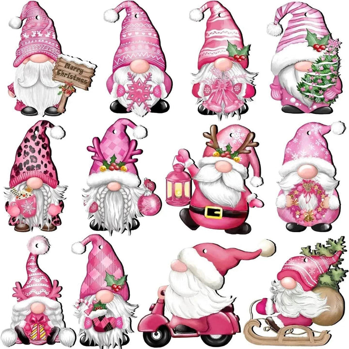 BowLift | 24 PCs Christmas Wooden Hanging Ornaments