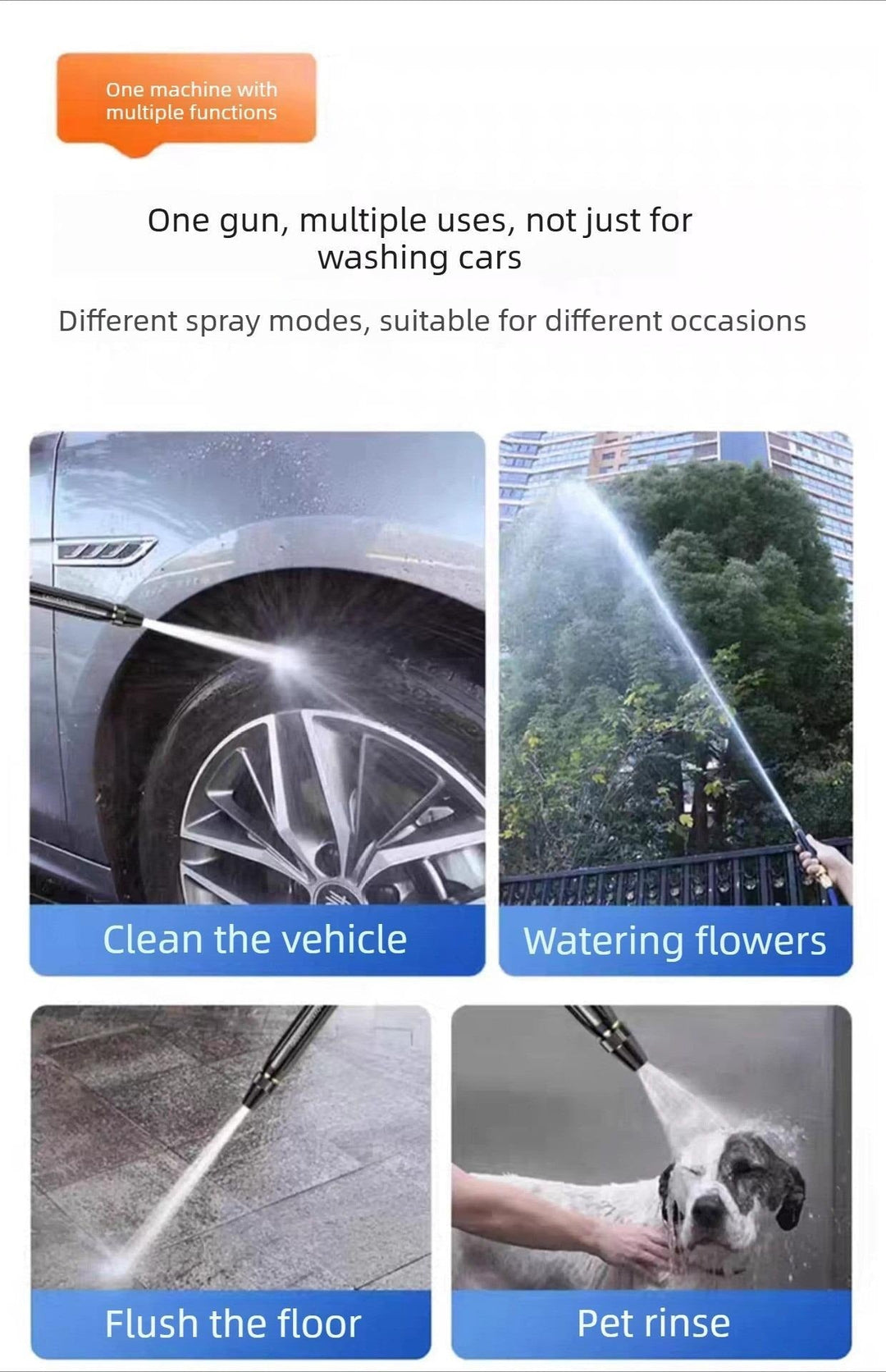 Garden Hose Power Nozzle — End dirt and shine in seconds like a pro! | Bowlift