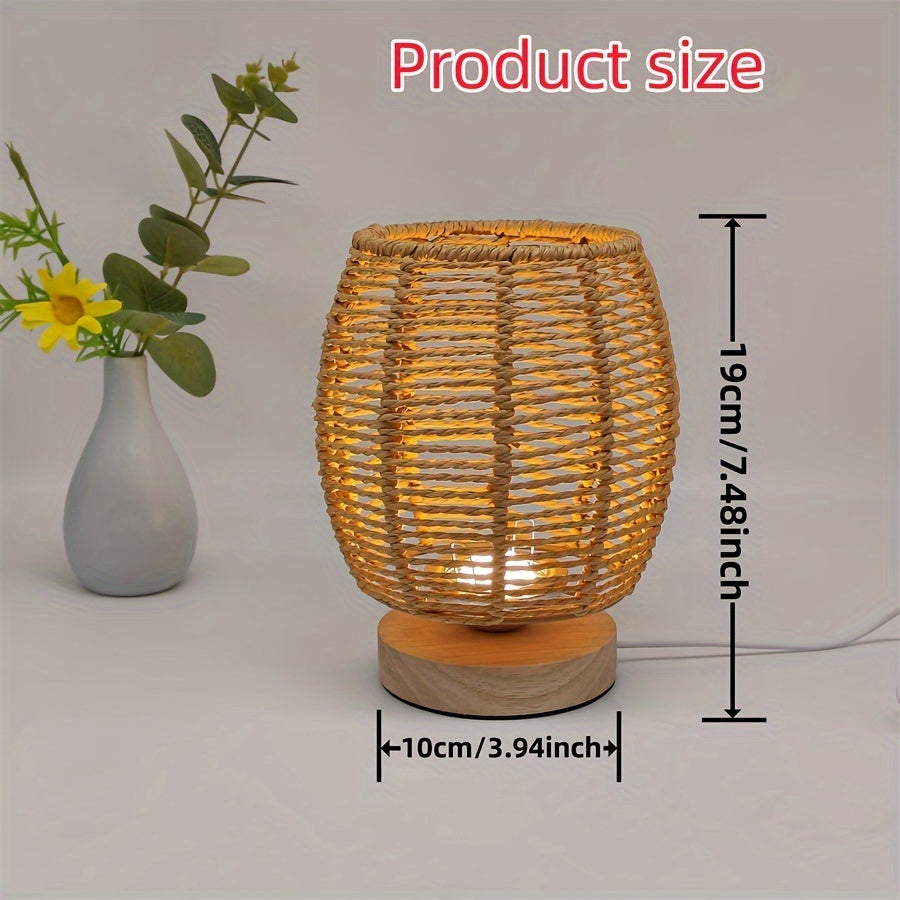 EcoLoom Table Lamp – Handmade Wood with LED Bowlift