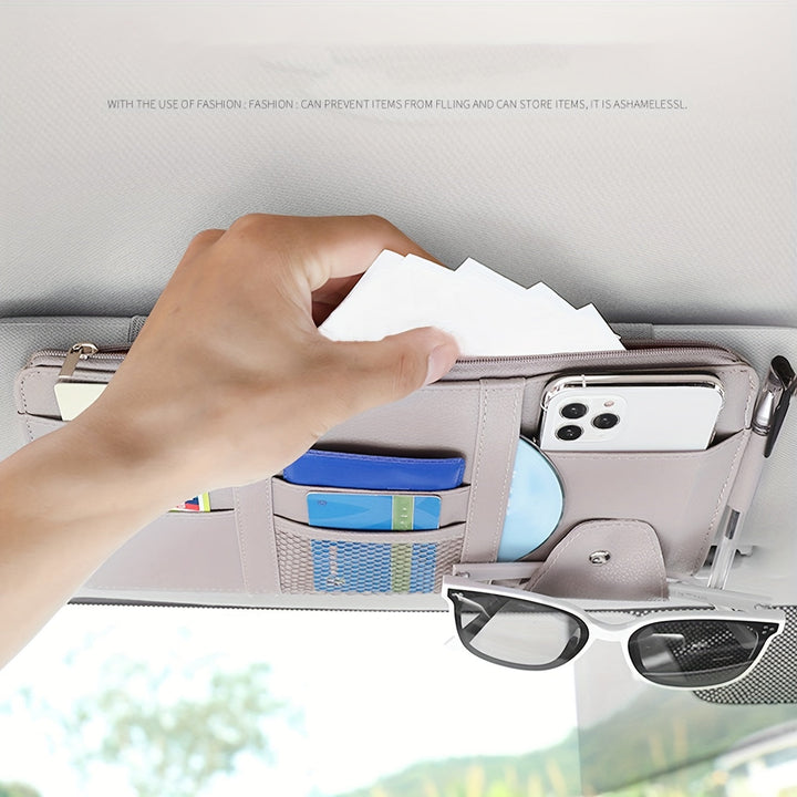 Sunscreen Organizer Car made of PU Leather | Bowlift