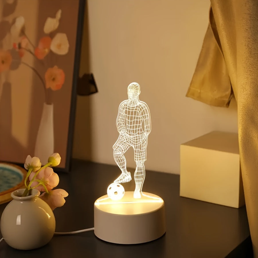 SportGlow - LED Table Lamp with 3D Football Design Bowlift