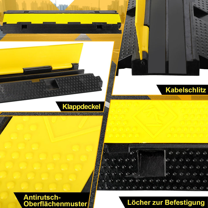 Cable bridge rubber cable protection mat 3 pieces | Bowlift
