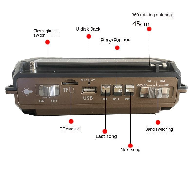 Solar-powered radio for camping | Bowlift