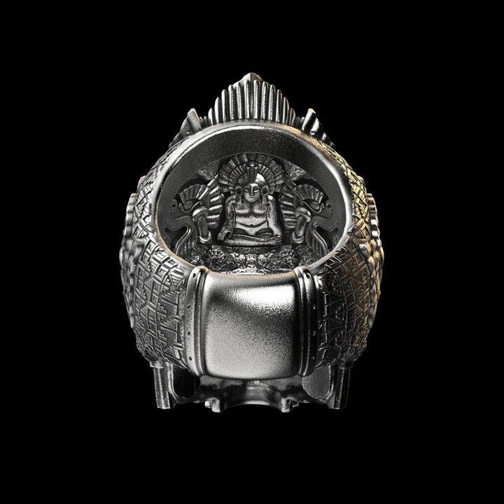 BowLift | Men’s Sterling Silver Skull Ring | GrimSkull Handcrafted Statement Jewelry | 100% Silver