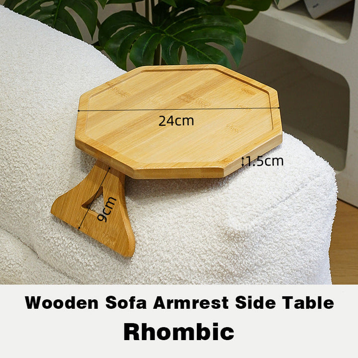 BowLift | Wooden Sofa Armrest Side Table