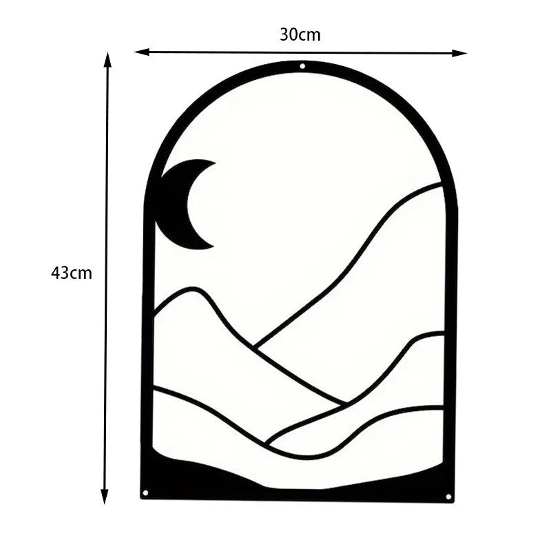 BowLift | Nordic Iron Line Wall Art – Antique Silhouette Metal Pendants