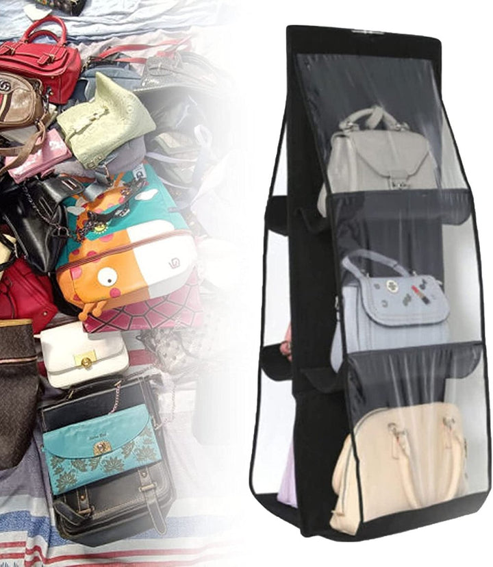 BowLift | Double-Sided Hanging Storage Bag – Six-Layer Organizer for Handbags