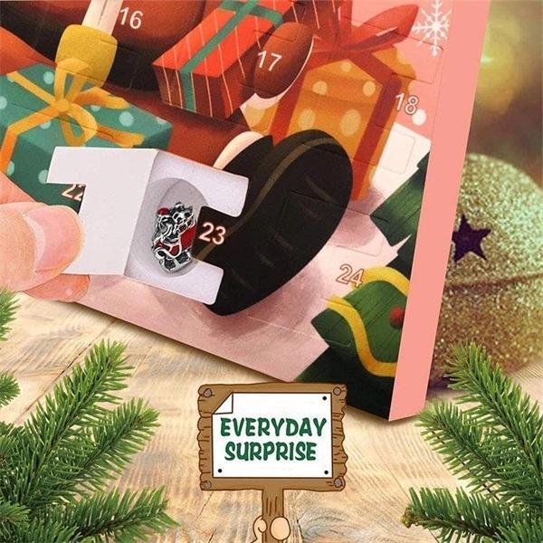 Advent calendar 24 days craft beads blind box Christmas gift bracelet | Bowlift