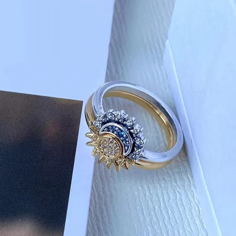 BowLift | Crystal Statement Ring with Sun and Moon Design