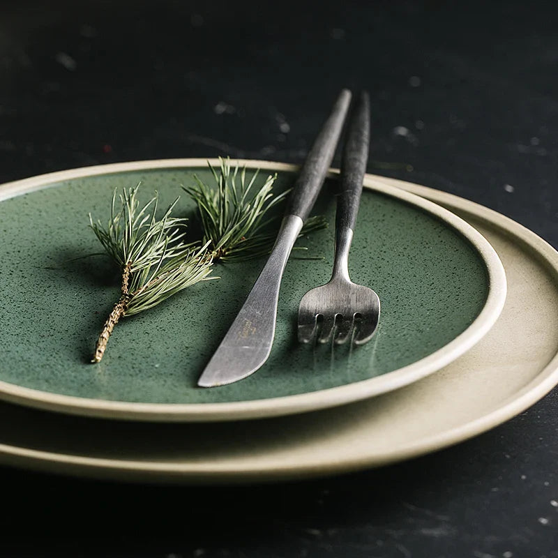 Ceramic Dinner Plate Elegant Western Tableware for Steak and Salads | Bowlift