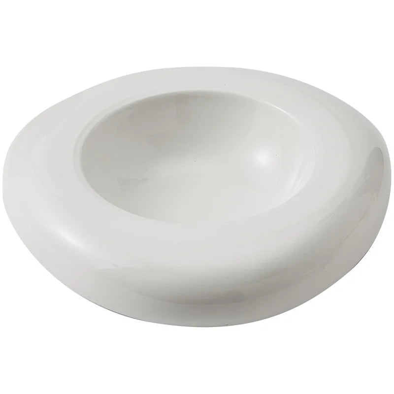 Ceramic Insulation Plate White Irregular Cold Dish Plate for Cuisine | Bowlift