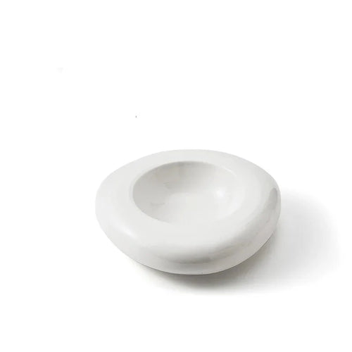 Ceramic Insulation Plate White Irregular Cold Dish Plate for Cuisine | Bowlift