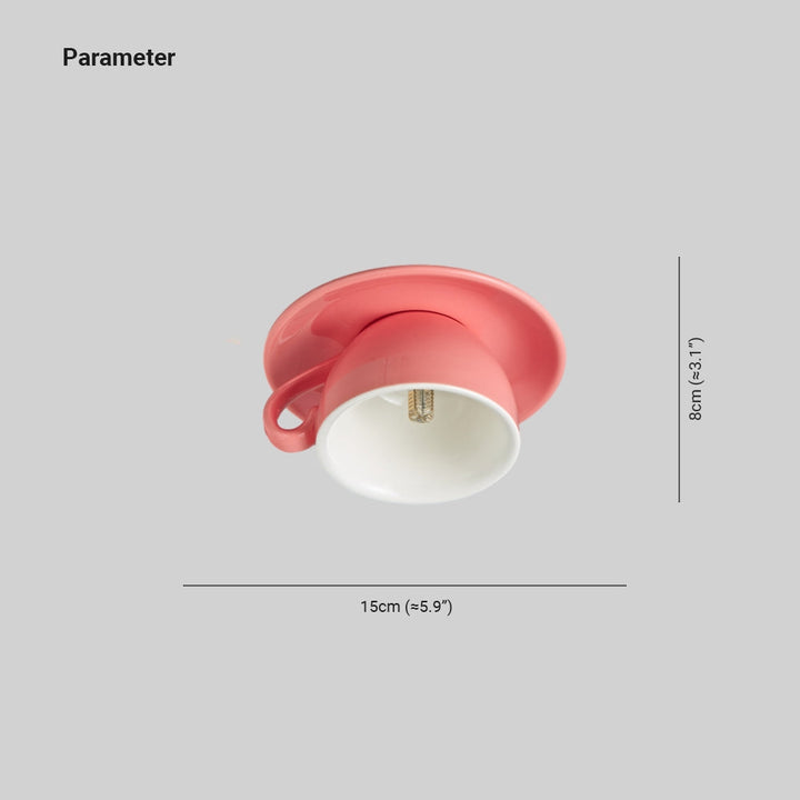 BowLift | CeramiLux Morandi Coffee Cup Ceiling Light – CeramiLux