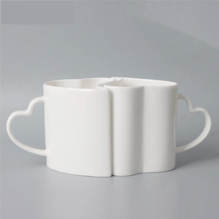 BowLift | 2pcs Valentines day Heart Shape Couple Mug