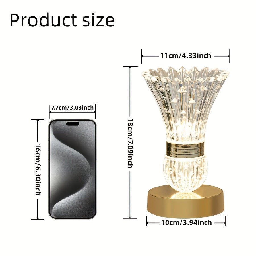 VaseLight - LED Crystal Table Lamp with Dimmable Atmosphere Bowlift