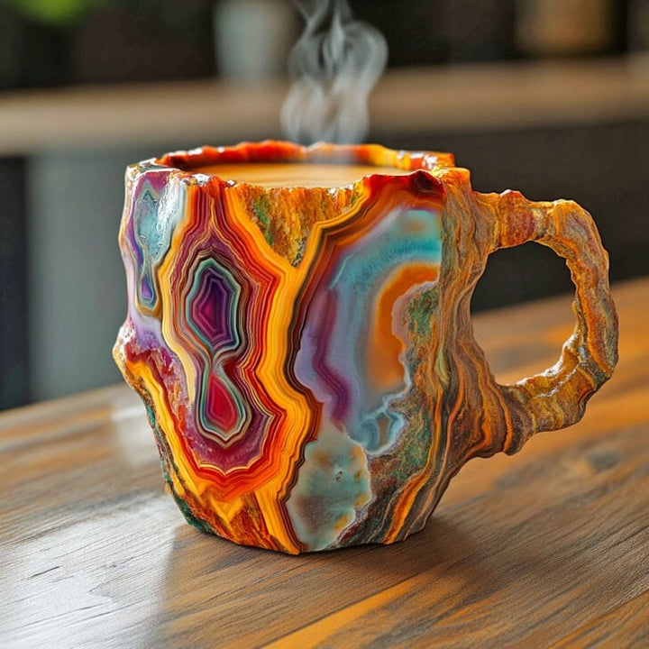 BowLift | Handmade Coffee Mugs made of Mineral Crystal, Insulated, Microwave Safe, 350-450 ml