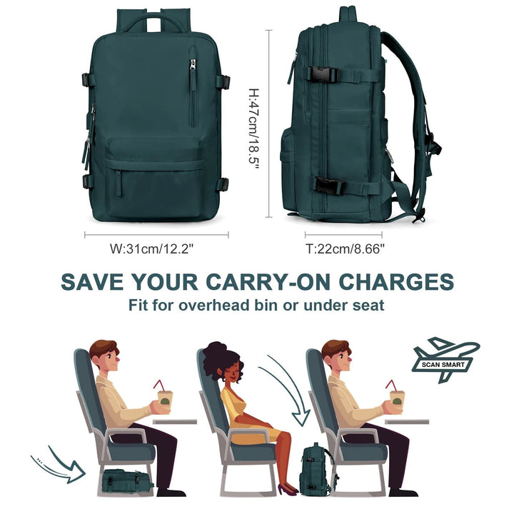 BowLift | Women's Large Travel Backpack Waterproof Hiking Backpack