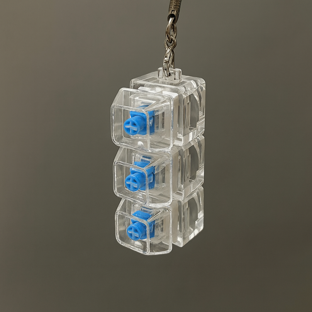BowLift | Mechanical Cube Click Fidget Keychain