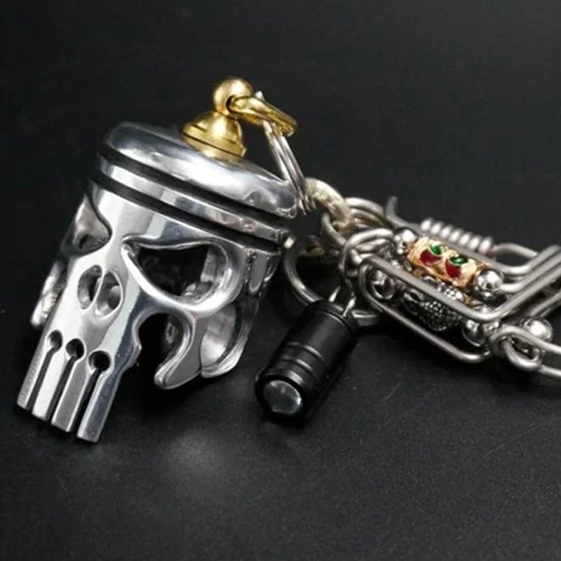BowLift | Piston Art Skull Keychain