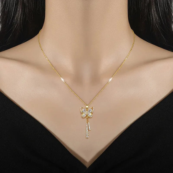 BowLift | Charming Butterfly Diamond Dazzle Necklace