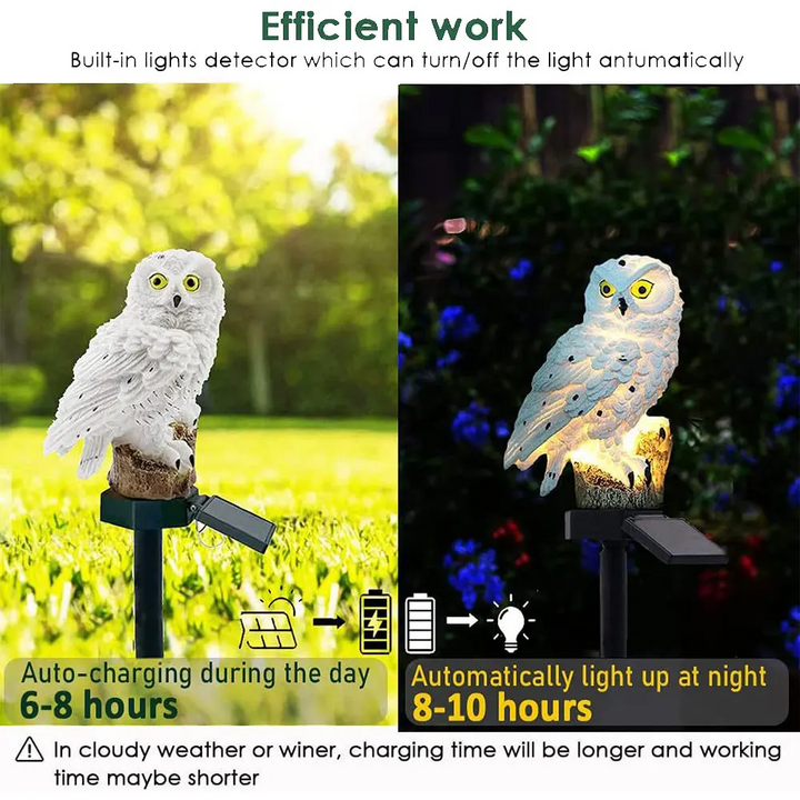 BowLift | Garden Light Solar Owl Outdoor LED Set