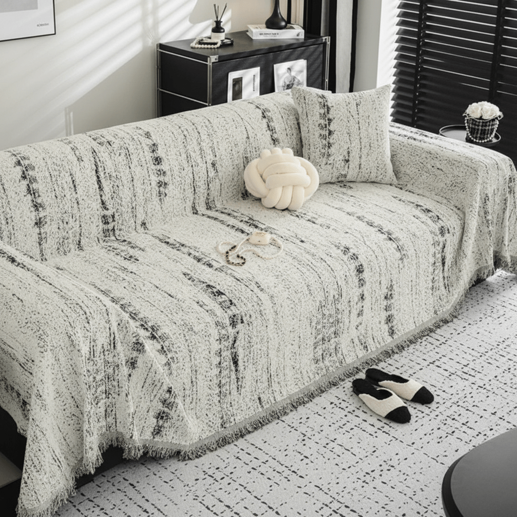 BowLift | CHENILUX – Elegant Chenille Sofa Cover for Protection & Style