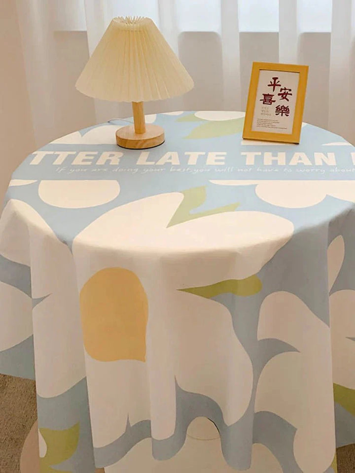 BowLift | Round tablecloth made of cotton with check pattern