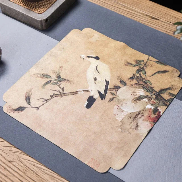 Chinese Style Square Dishcloth Lotus Table Mat Napkins For Plate | Bowlift