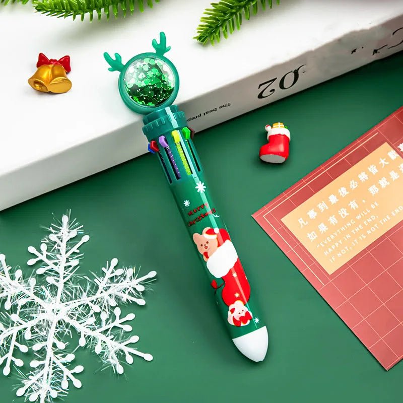BowLift | Christmas Ballpoint Pen Set Of 10  – Perfect Gifts for Kids This Merry Season & New Year
