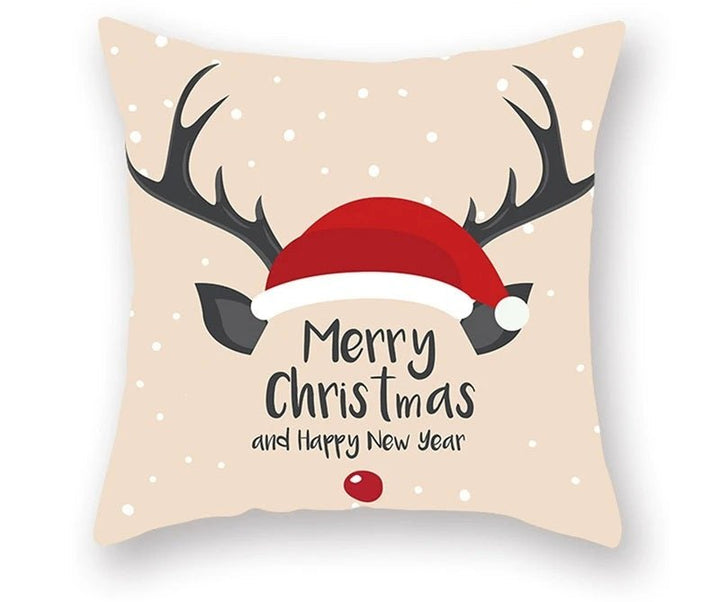BowLift | Christmas Cushion Cover – Festive Santa & Elk Design for Holiday Decor & Perfect New Year Gift