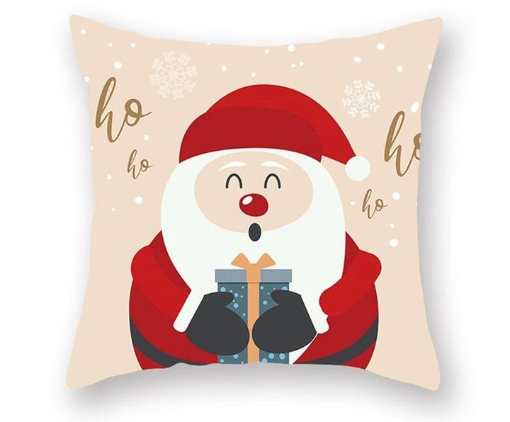BowLift | Christmas Cushion Cover – Festive Santa & Elk Design for Holiday Decor & Perfect New Year Gift