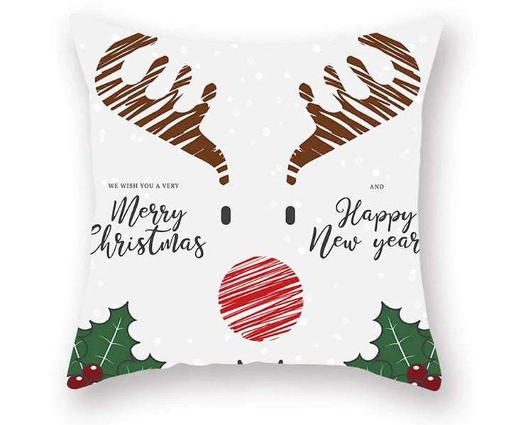BowLift | Christmas Cushion Cover – Festive Santa & Elk Design for Holiday Decor & Perfect New Year Gift