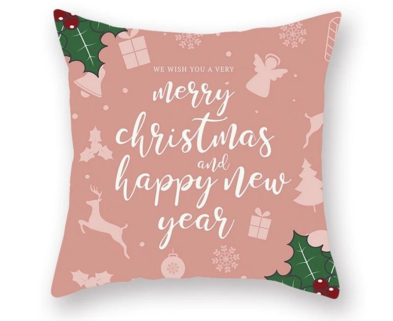 BowLift | Christmas Cushion Cover – Festive Santa & Elk Design for Holiday Decor & Perfect New Year Gift