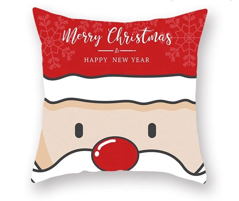 BowLift | Christmas Cushion Cover – Festive Santa & Elk Design for Holiday Decor & Perfect New Year Gift