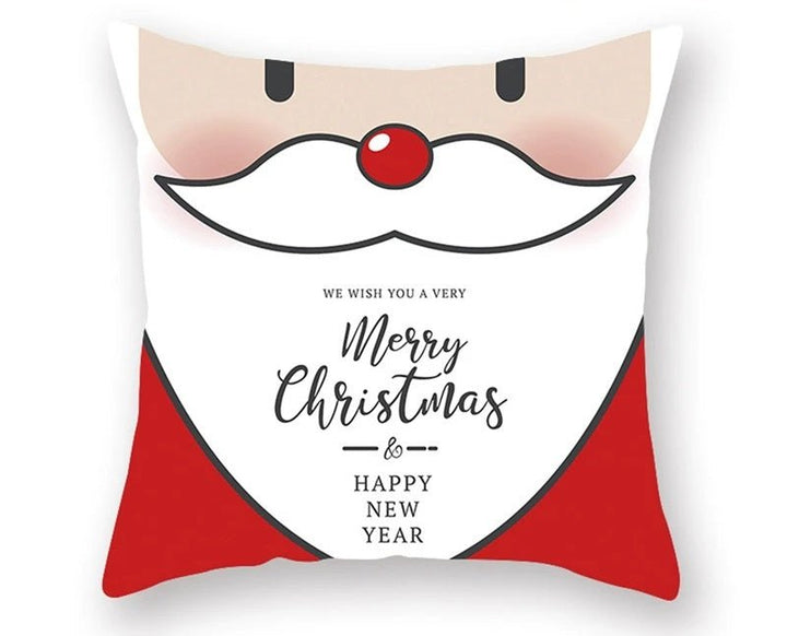 BowLift | Christmas Cushion Cover – Festive Santa & Elk Design for Holiday Decor & Perfect New Year Gift