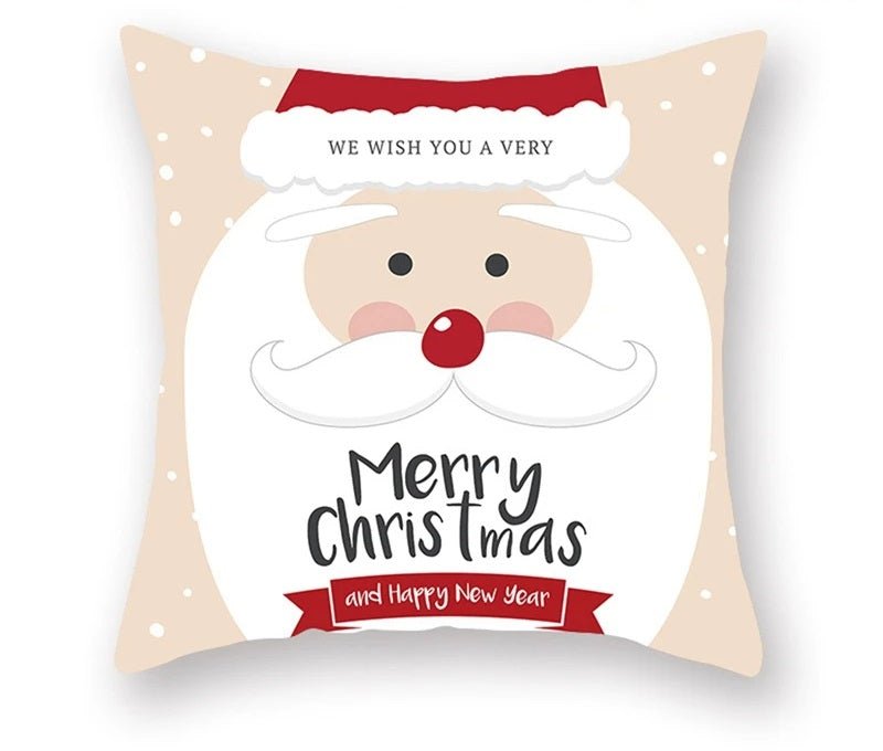 BowLift | Christmas Cushion Cover – Festive Santa & Elk Design for Holiday Decor & Perfect New Year Gift