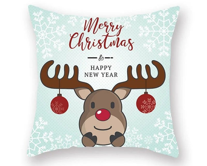 BowLift | Christmas Cushion Cover – Festive Santa & Elk Design for Holiday Decor & Perfect New Year Gift