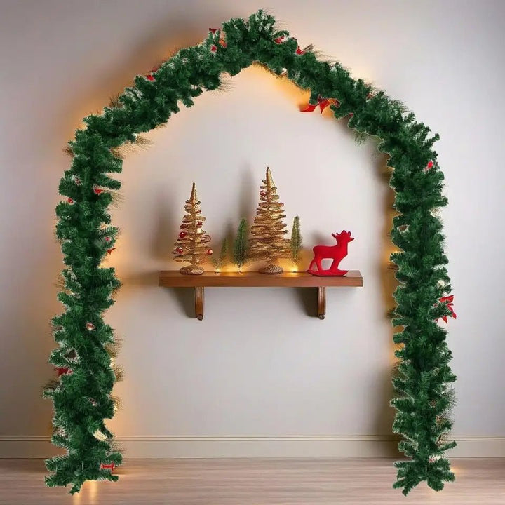 BowLift | Christmas Garland with LED Lights – 32.8ft  Sparkling Holiday Décor to Enchant Your Home & Outdoor Spaces