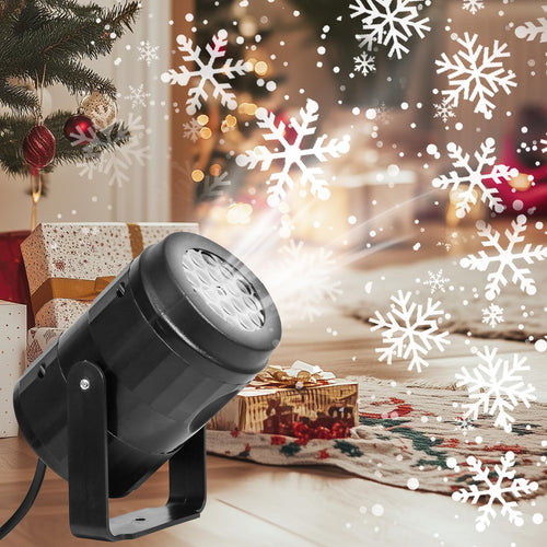 BowLift | Christmas LED Snow Light Projectors – Rotating Christmas Lights for Magical Party & Garden Decor