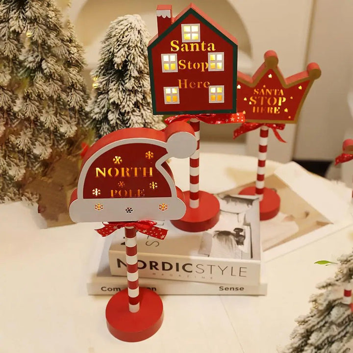 BowLift | Christmas LED Wooden Desktop Sign Lights – Create a Festive Atmosphere for Your Holiday Celebrations