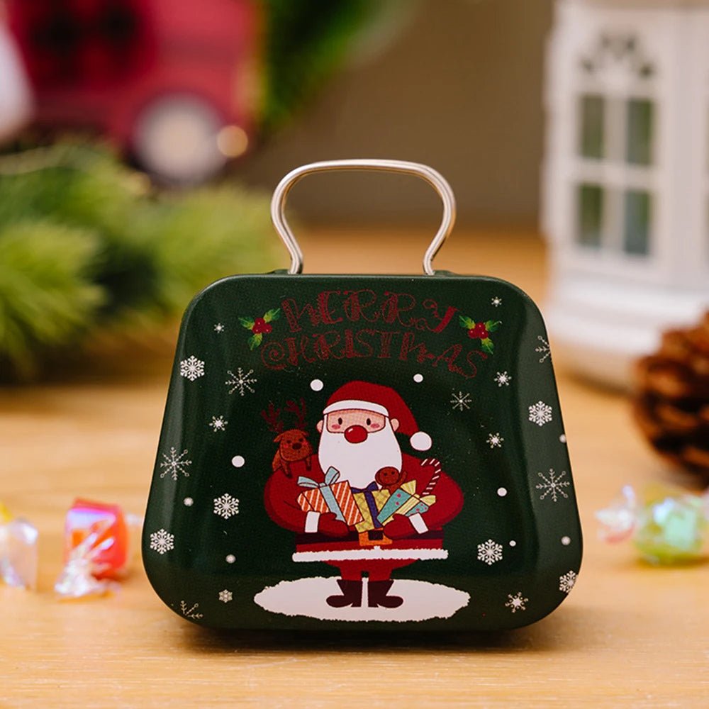 BowLift | Christmas Tin Gift Box Set   – Charming Metal Storage Boxes with Lids for Holiday Treats