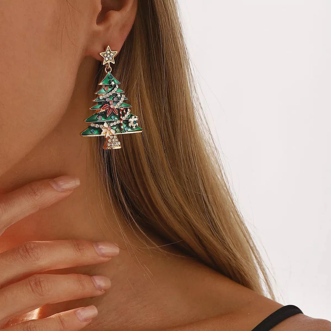 BowLift | Christmas Tree Dangle Earrings