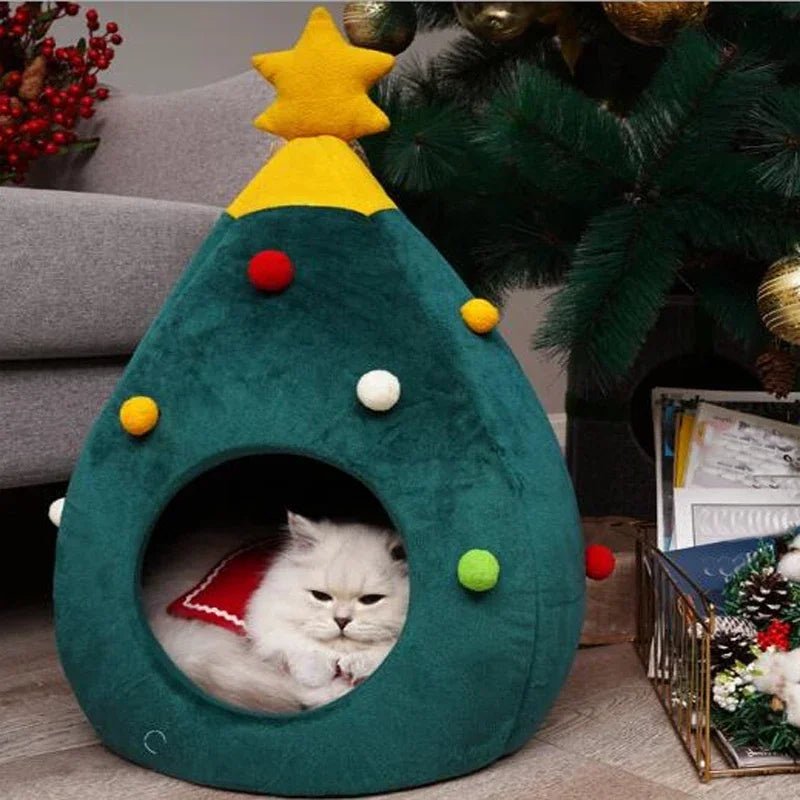 BowLift | Christmas Tree Pet Bed / Tent – Warm Winter Tent for Dogs & Cats, Perfect for Holiday Comfort & Style