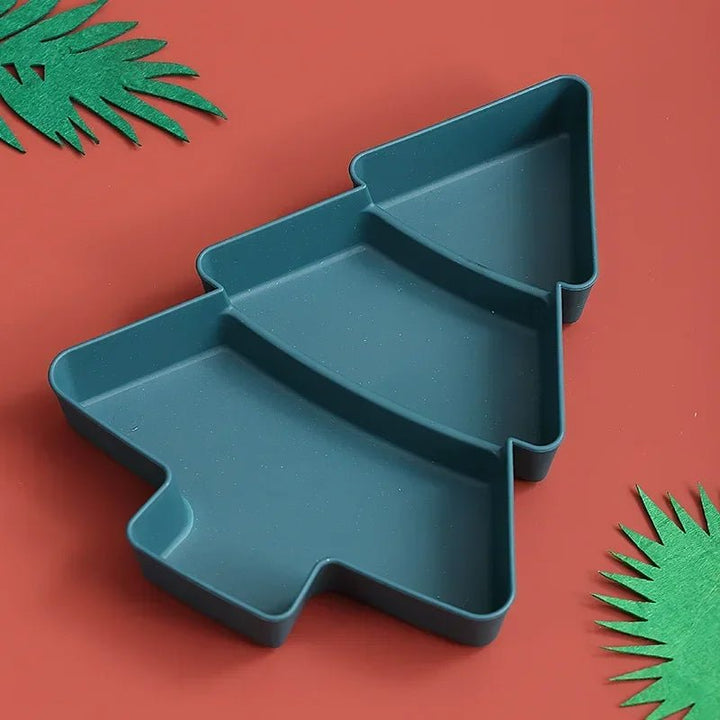 BowLift | Christmas Tree-Shaped Snack Plates - Set of 4 – Perfect for Candy, Nuts, Fruits, and Desserts at Parties & Holidays