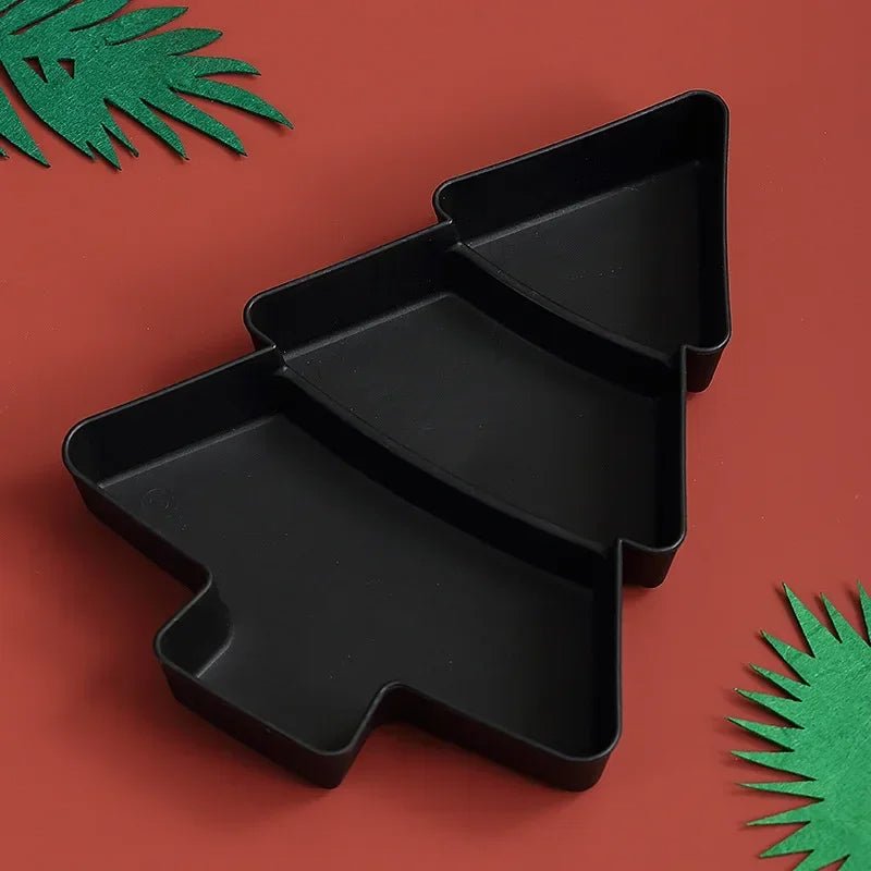 BowLift | Christmas Tree-Shaped Snack Plates - Set of 4 – Perfect for Candy, Nuts, Fruits, and Desserts at Parties & Holidays
