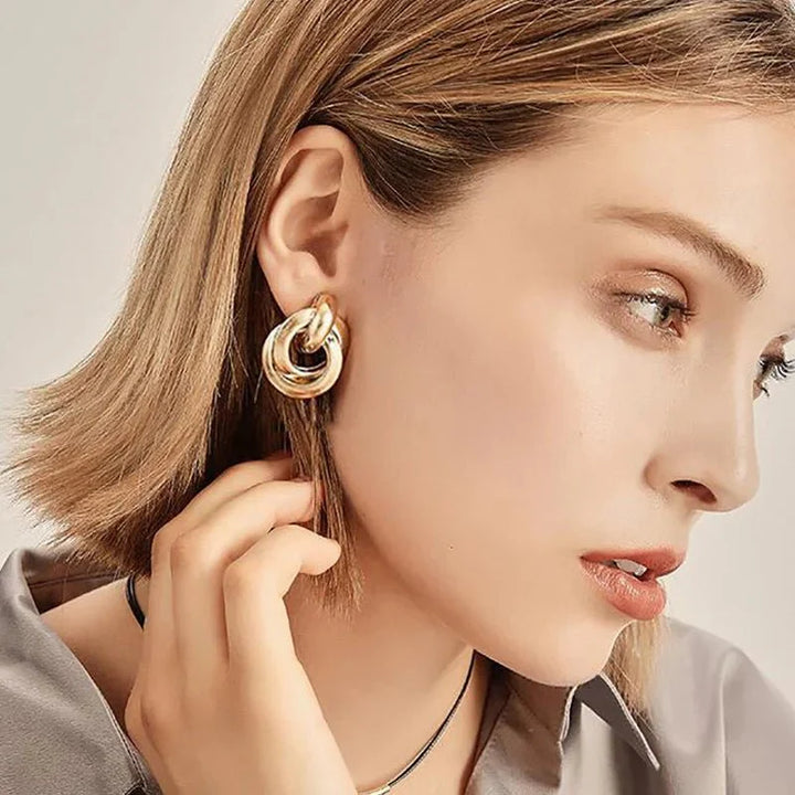 BowLift | Circular Geometric Interwoven Earrings