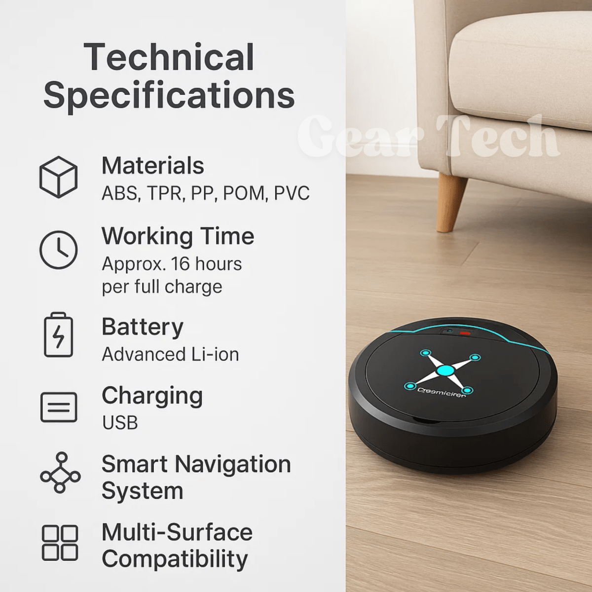 BowLift | Cleanbot – Smart Robot Vacuum and Mop for Effortless Floor Cleaning