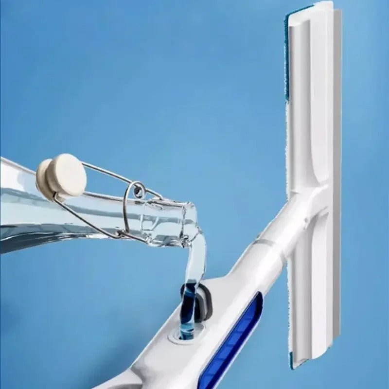 BowLift | CleanView 3-in-1 Window Wiper – Integrated Spray, Microfiber Cleaning, and Streak-Free Shine